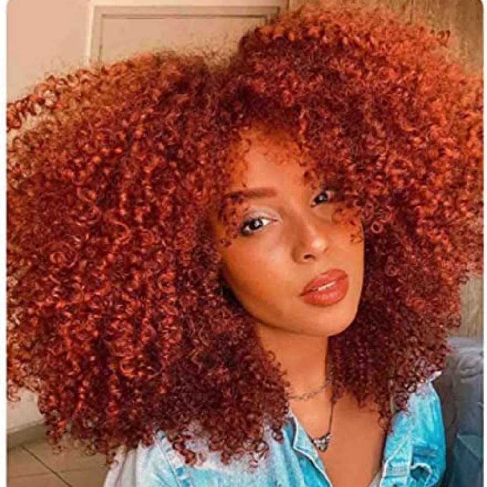 Big Copper Curly Beauty Full Wig